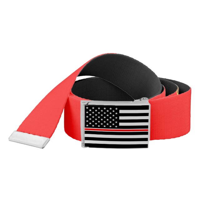 Thin Red Line Flag: Firefighter Hero Memorial Belt (Snake)