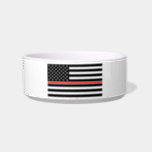 Thin Red Line Flag: Firefighter Hero Memorial Bowl<br><div class="desc">The Thin Red Line flag is a symbol of support for firefighters. It's a modified version of the American flag, where the traditional red stripes are replaced with black stripes, and a single red stripe remains. This single red stripe represents the bravery and sacrifice of firefighters. - The flag is...</div>