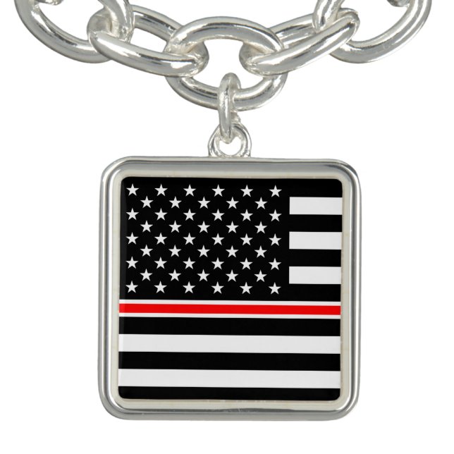 Thin Red Line Flag: Firefighter Hero Memorial Bracelet (Design)