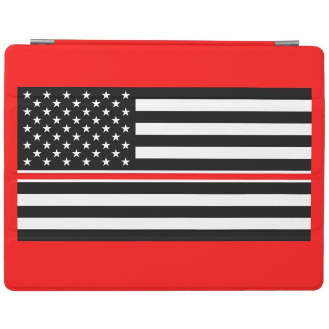 Thin Red Line Flag: Firefighter Hero Memorial iPad Smart Cover (Horizontal)