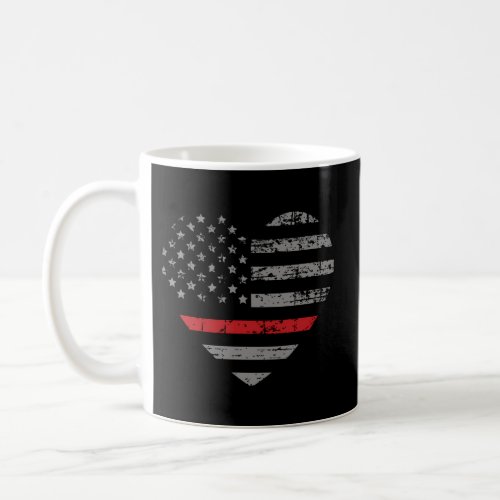 Thin Red Line Flag Firefighter Support Coffee Mug
