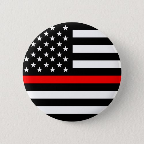 thin red line flag fireman firefighter usa united button