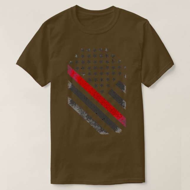 Thin Red Line Flag For Firefighters  T-Shirt (Design Front)