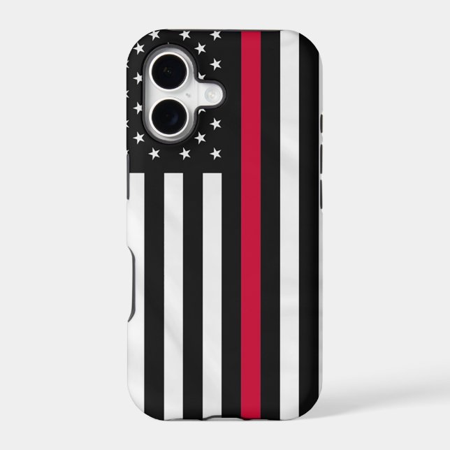 Thin Red Line flag Iphone Case (Back)