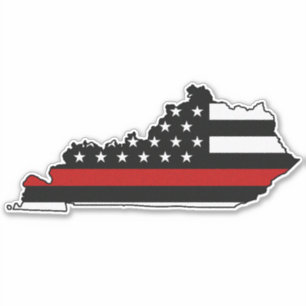 Thin Red Line Flag Kentucky Sticker