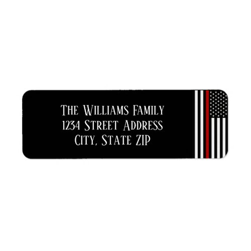 Thin Red Line Flag Label