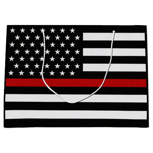 Thin Red Line Flag Large Gift Bag