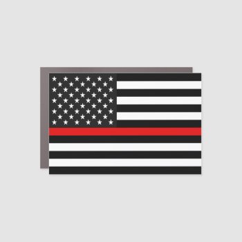 Thin Red Line Flag Of The Usa Car Magnet by JerryLambert at Zazzle