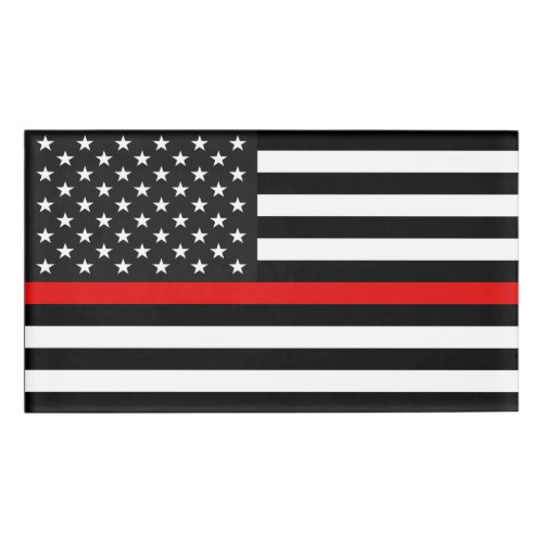 Thin Red Line Flag of the USA Name Tag
