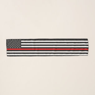 Thin Red Line Flag of the USA Scarf