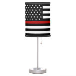 Thin Red Line Flag Table Lamp at Zazzle
