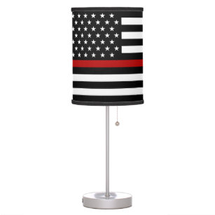 Thin Red Line Flag Table Lamp