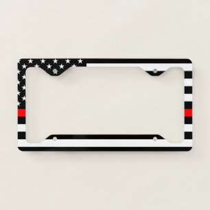 Thin Red Line Flag (United States) License Plate Frame