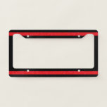 Thin Red Line Glitter License Plate Frame at Zazzle