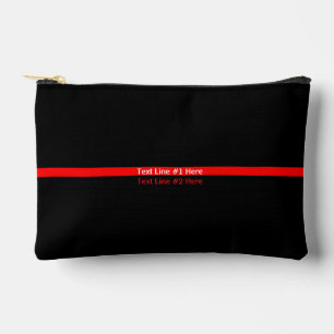 Thin Red Line graphic with text on a Accessory Pouch