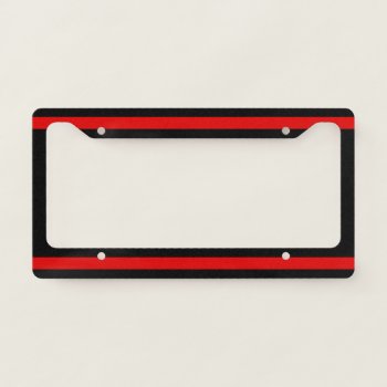 Thin Red Line License Plate Frame by ThinBlueLineDesign at Zazzle