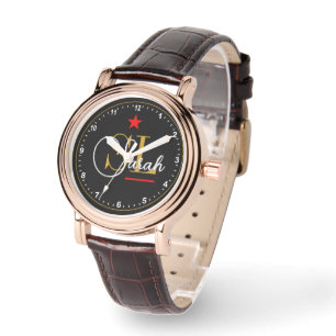 Thin Red Line - Monogrammed Name & Signature Watch