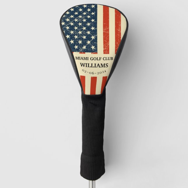 Thin Red Line Personalized Firefighter Monogram Go Golf Head Cover (Front)