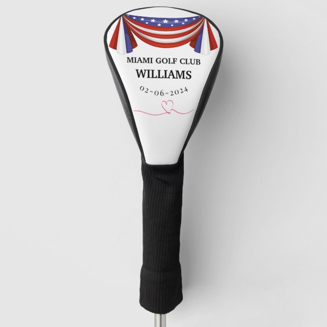 Thin Red Line Personalized Firefighter Monogram Go Golf Head Cover (Front)