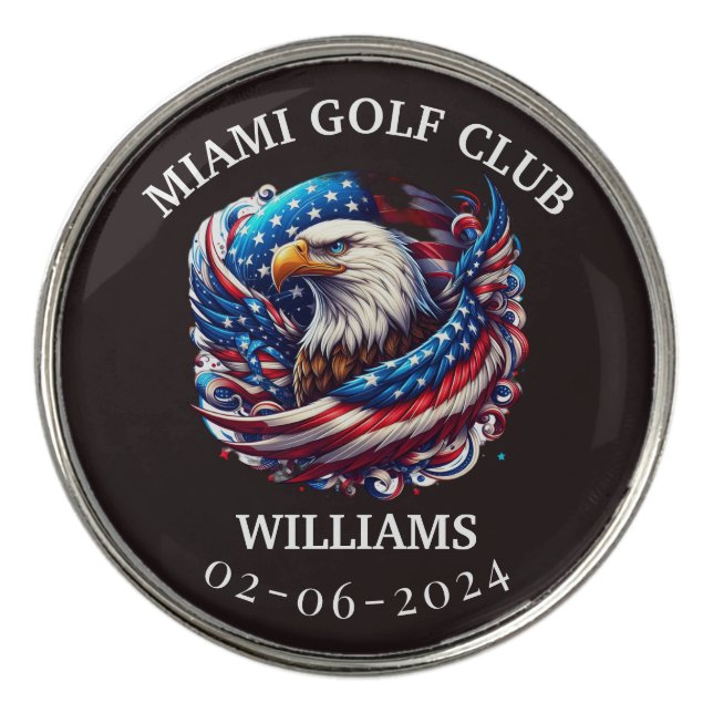 Thin Red Line Personalized Firefighter Monogram  Golf Ball Marker (Front)