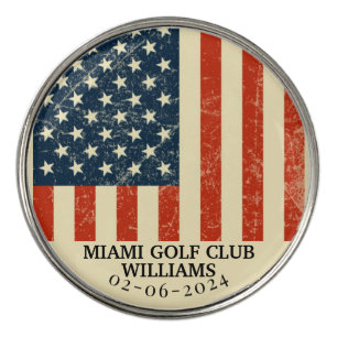 Thin Red Line Personalized Firefighter Monogram Golf Ball Marker