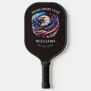 Thin Red Line Personalized Firefighter Monogram  Pickleball Paddle