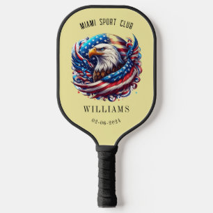 Thin Red Line Personalized Firefighter Monogram  Pickleball Paddle