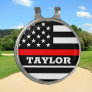 Thin Red Line Personalized, Golf USA, Fireman flag Golf Hat Clip