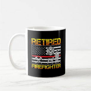 Thin Red Line Retired Firefighter Retirement Coffee Mug
