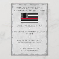 Thin Red Line Silver Fireman Flag Retirement Party