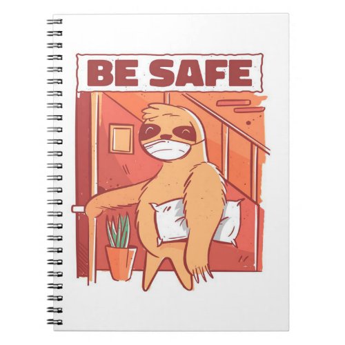 Thin Red Line  Sloth  Mom Lovers Gift Notebook
