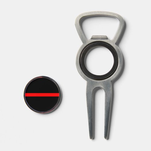 Thin Red Line Symbolic on on a Divot Tool