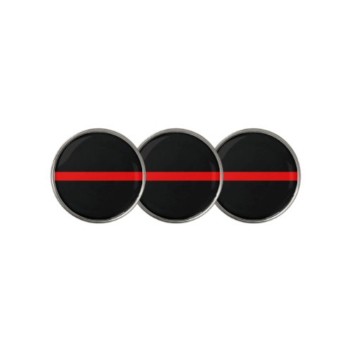 Thin Red Line Symbolic on on a Golf Ball Marker