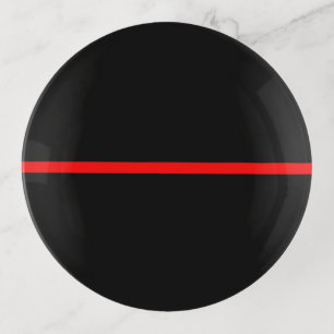 Thin Red Line Symbolic on on a Trinket Tray