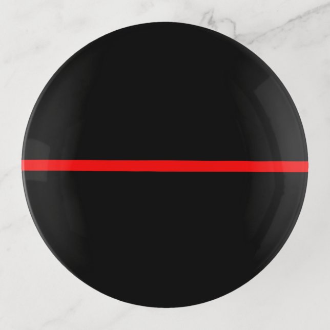 Thin Red Line Symbolic on on a Trinket Tray (Front)