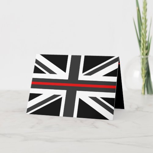 Thin Red Line UK Flag Card