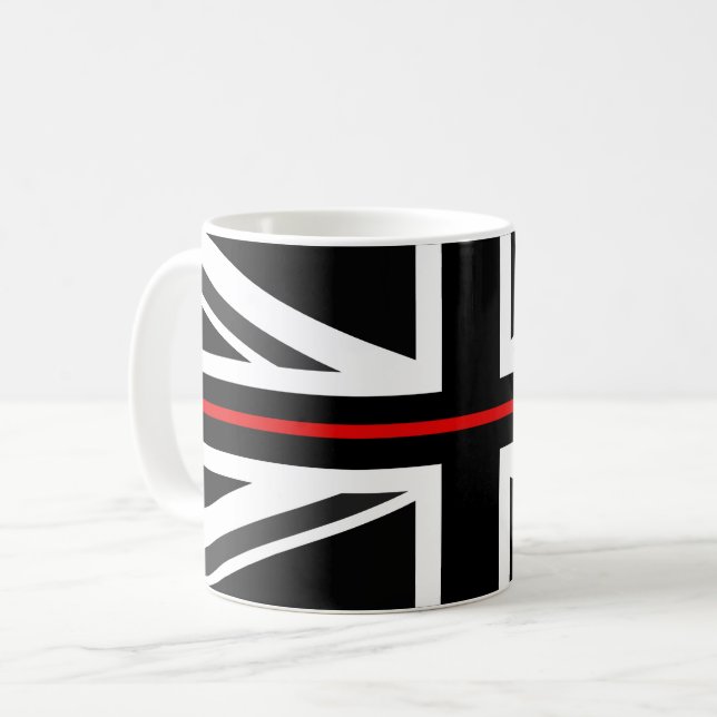 Thin Red Line UK Flag Coffee Mug (Front Left)
