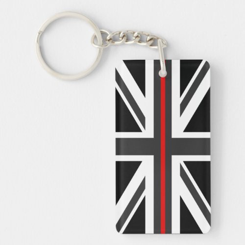 Thin Red Line UK Flag Keychain