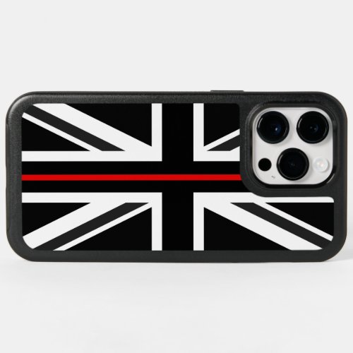 Thin Red Line UK Flag OtterBox iPhone 14 Pro Max Case
