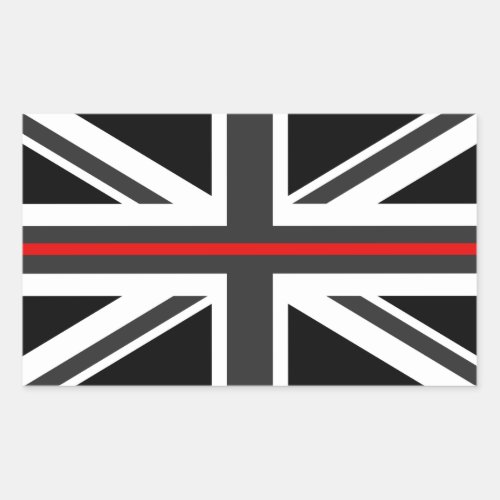 Thin Red Line UK Flag Rectangular Sticker
