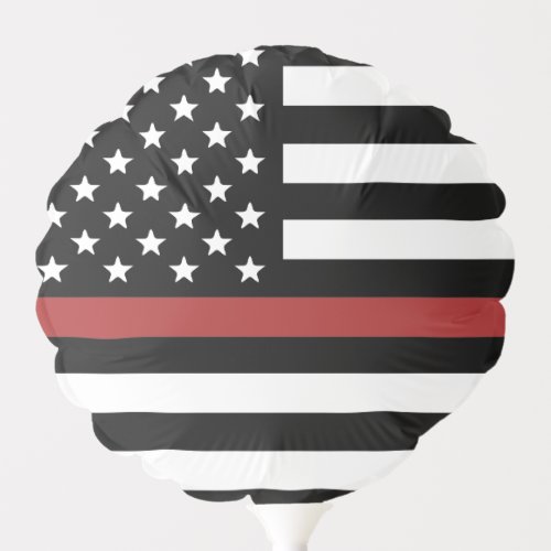 Thin Red Line USA Flag Firefighter Fire Department Balloon