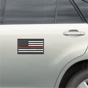 Thin Red Line USA Flag Firefighter Fire Department Car Magnet