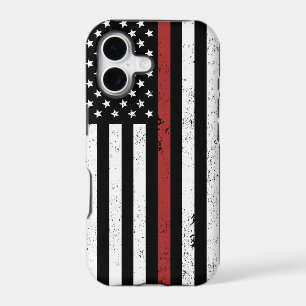 Thin Red Line USA Flag Firefighter Fire Department iPhone 17 Case