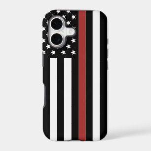 Thin Red Line USA Flag Firefighter Fire Department iPhone 17 Case