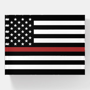 Thin Red Line USA Flag Firefighter Fire Department Paperweight