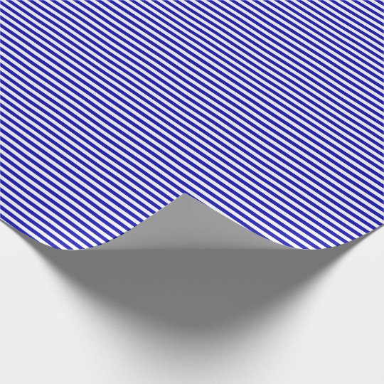 royal blue and white stripes wrapping paper