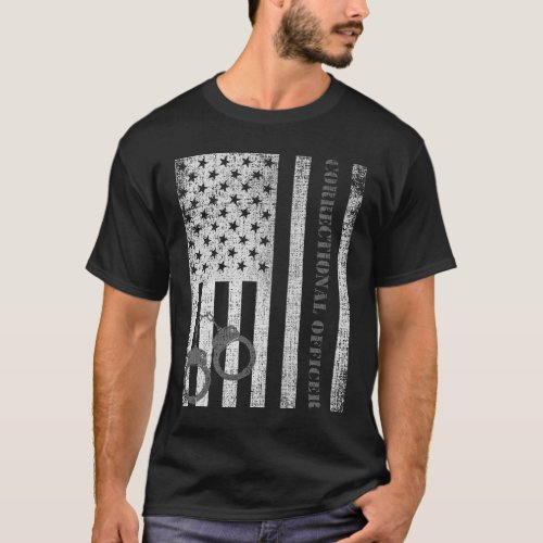 Thin Silver Line Correctional Officer T_Shirt Tee