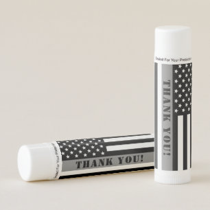 Thin Silver Line Corrections Officer Appreciation Lip Balm