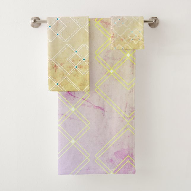 Thin Squares  Bath Towel Set (Insitu)