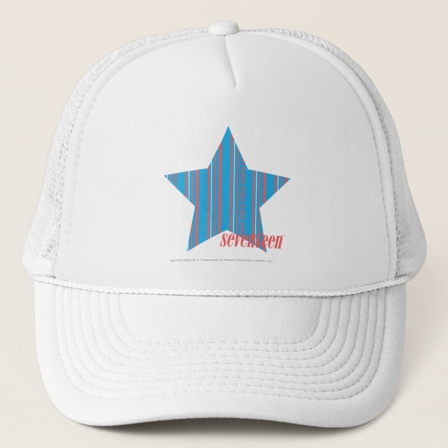 Thin Stripes Aqua 2 Trucker Hat (Front)
